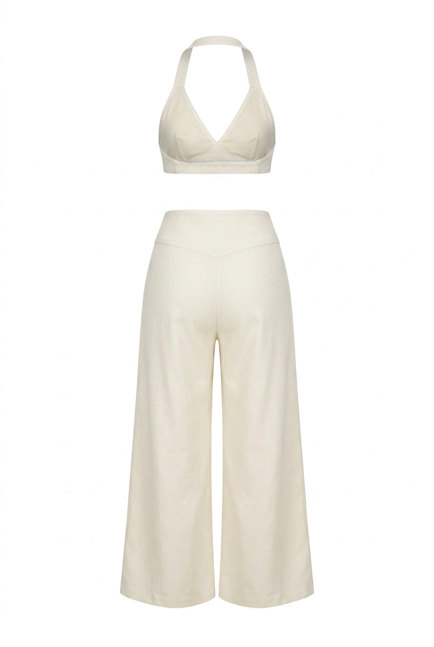 Flow capri pants - cream white