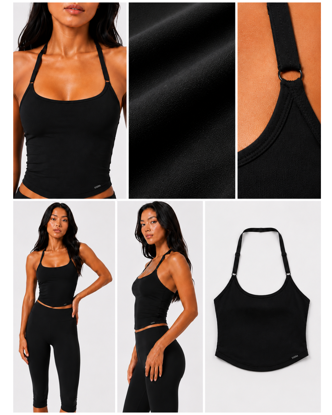 Open back top - black