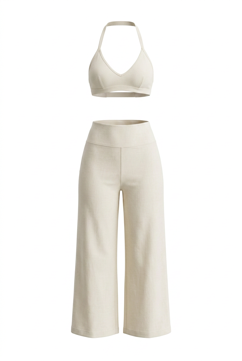Flow capri pants - cream white