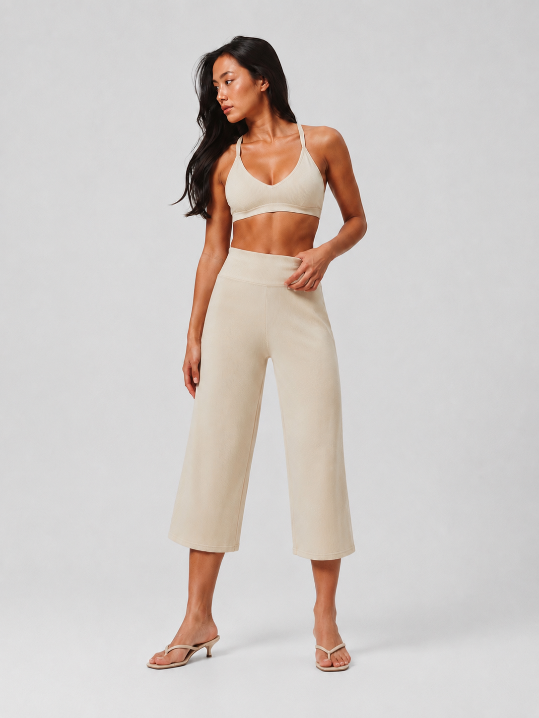 Flow capri pants - cream white