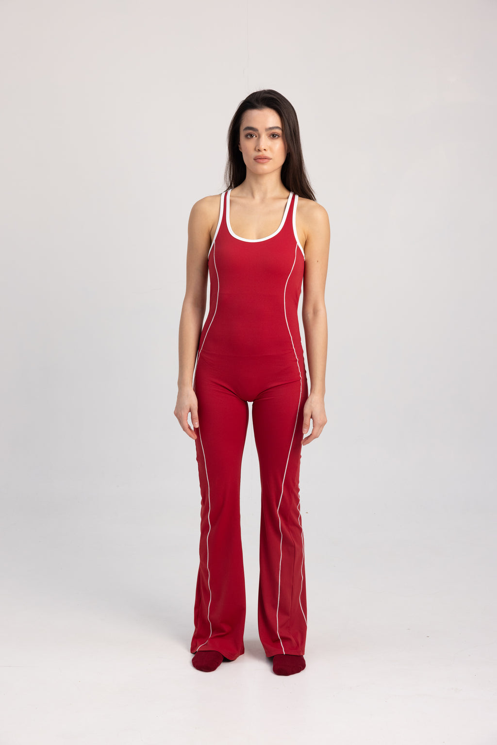 The Sculpted One Piece in Red