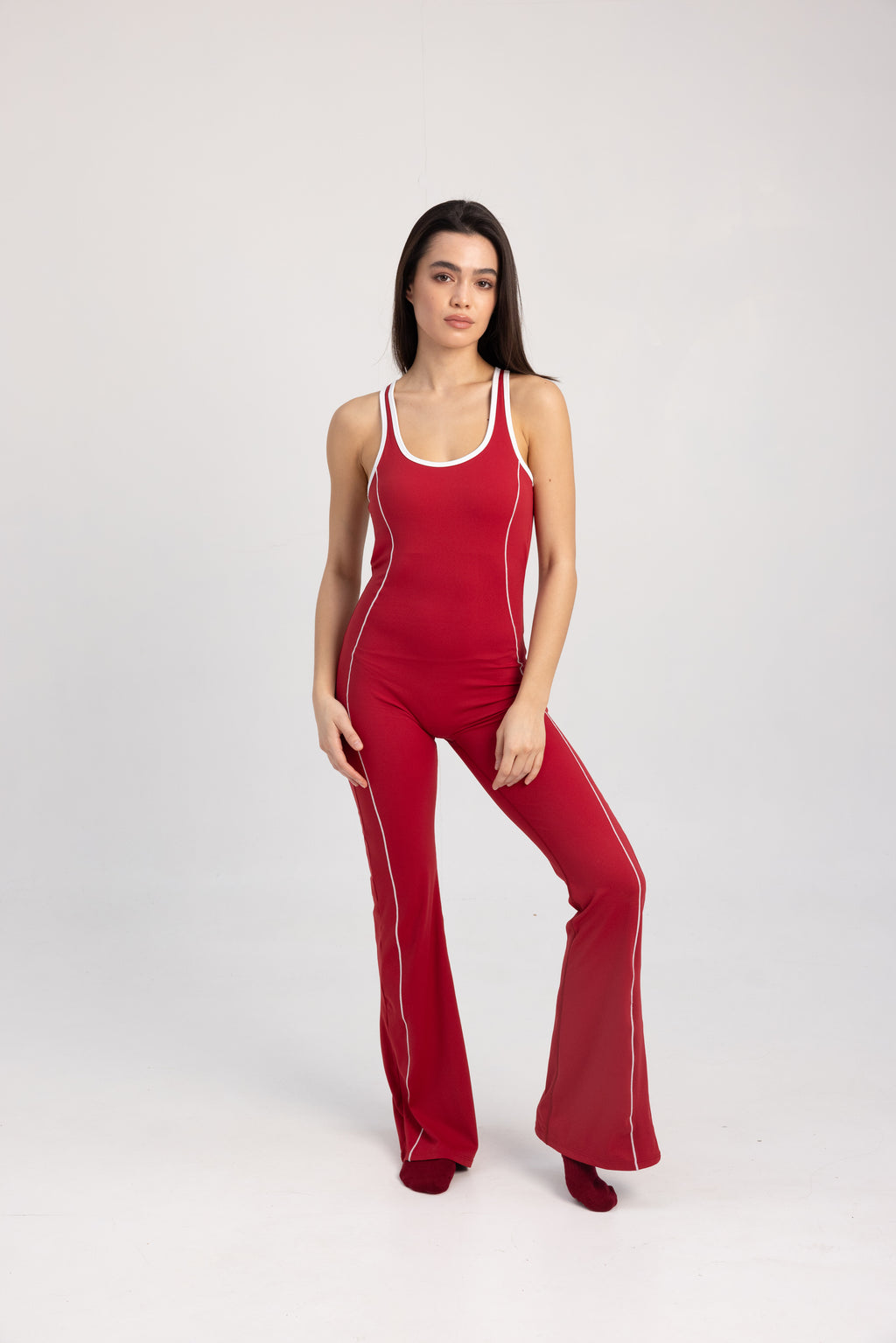 The Sculpted One Piece in Red